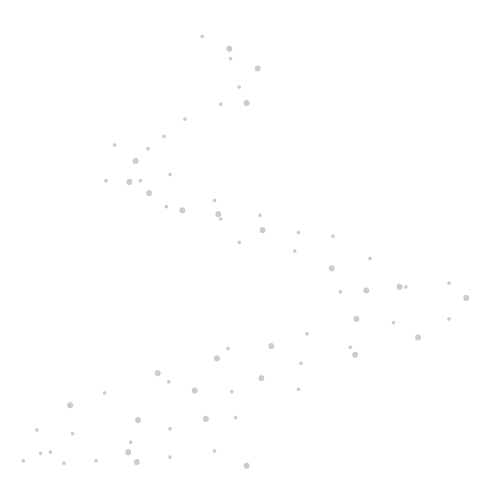 Scattered gray dots on white background.