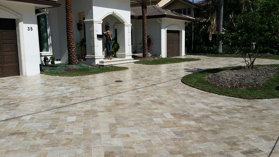 tavertine driveway pavers tavertine driveway pavers