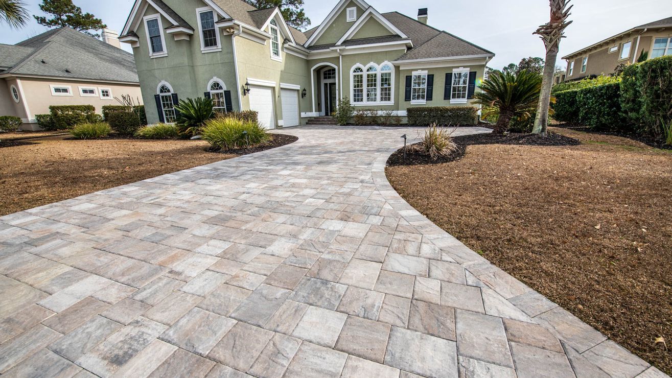paver driveway and walkway